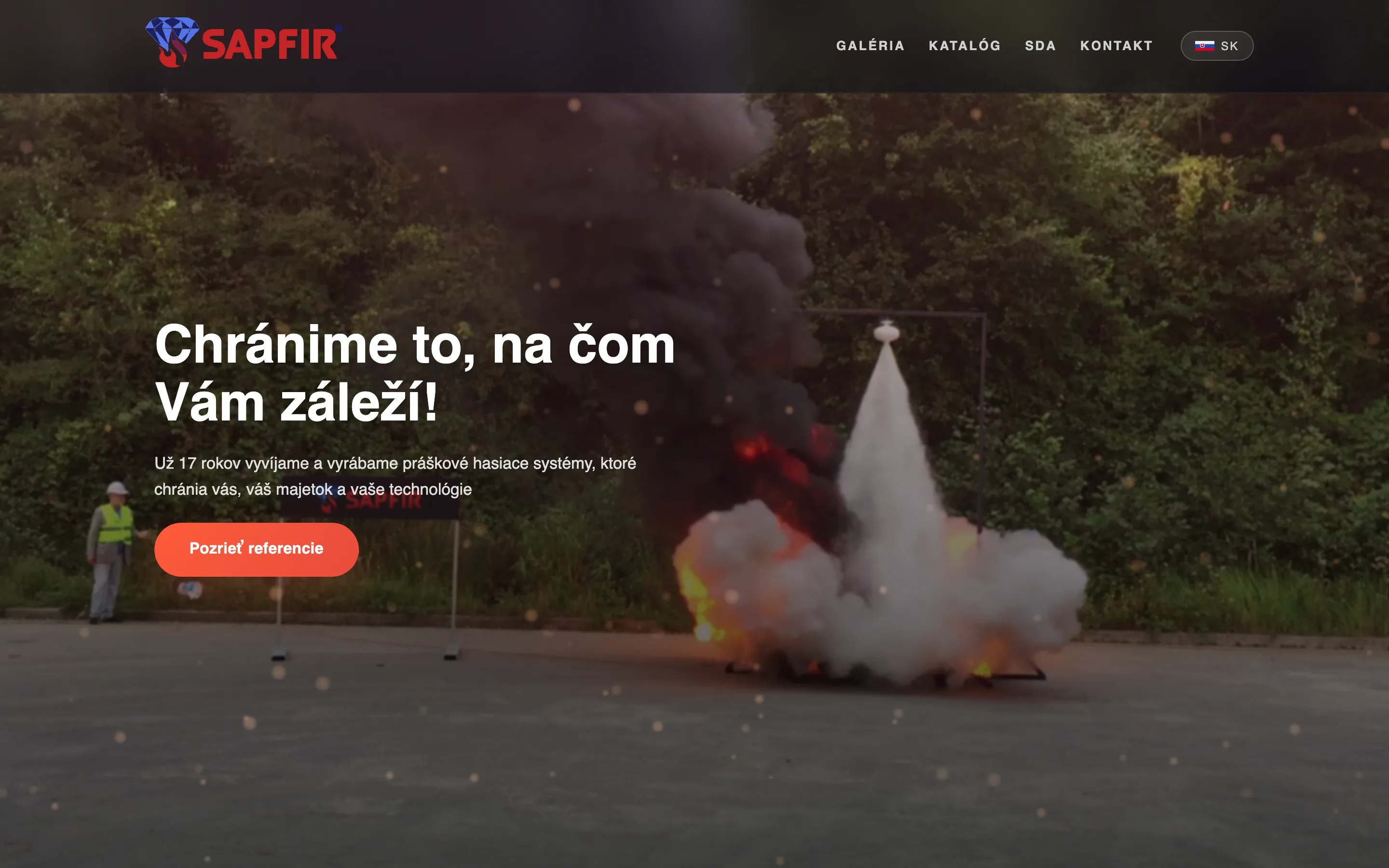 The Sapfir s.r.o. website, designed and built by noclue