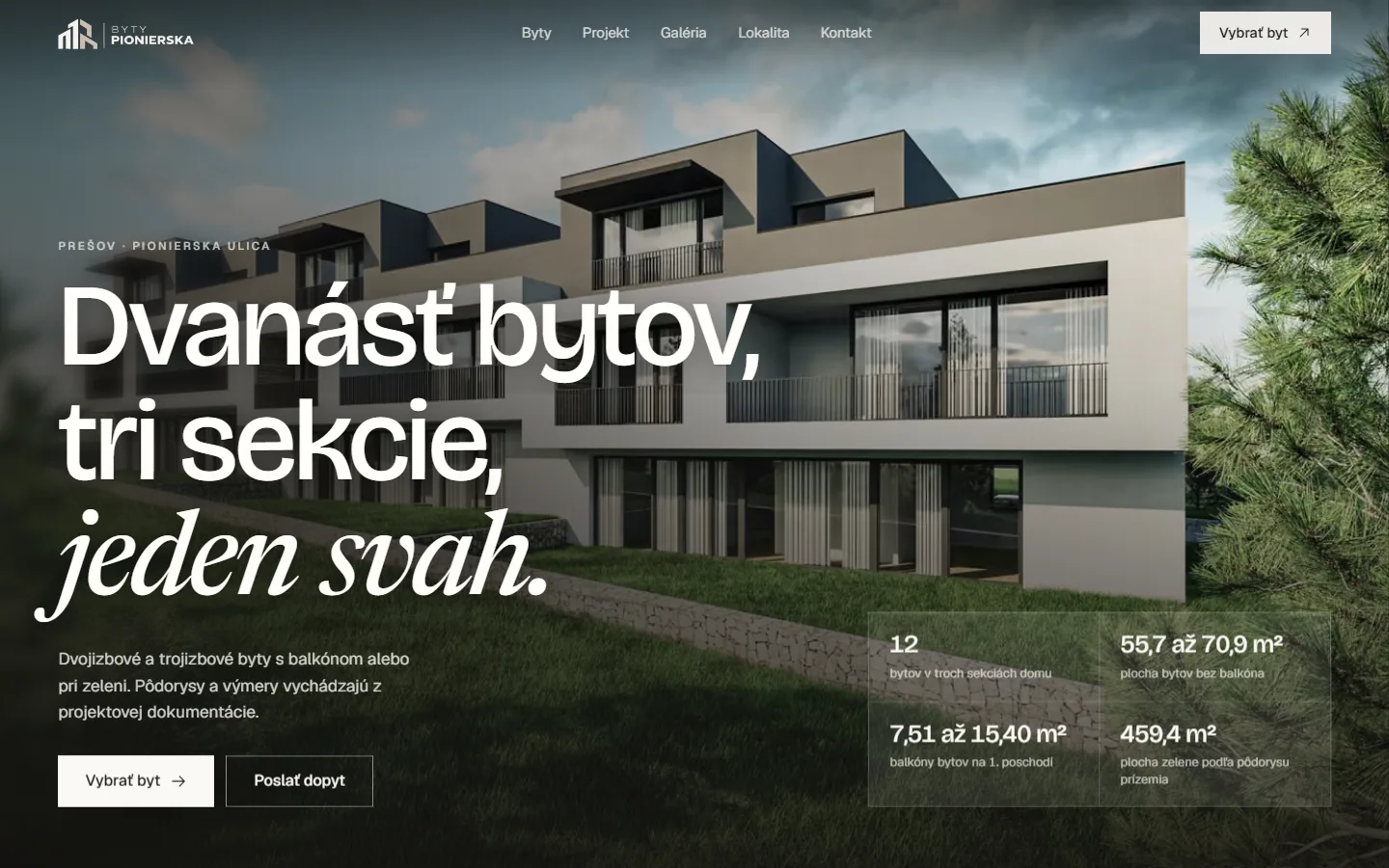 Byty Pionierska — Residential development · Prešov